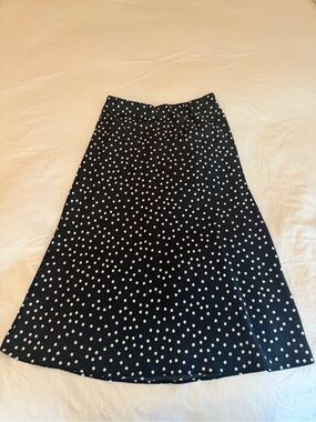 Amazon the drop Black A-Line Skirt with White Polka Dots